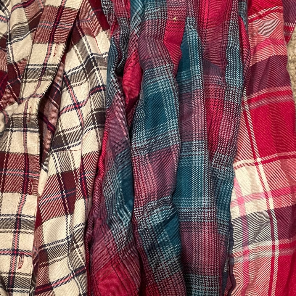 💗Warm color🎈 bundle (3) flannel tops